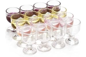 Odoria 1/12 Scale Miniature Wine Glasses Dollhouse Accessories, 16Pcs