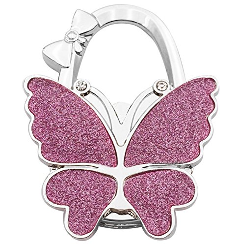 3PC Butterfly Purse Handbag Hook Folding Hanger for women gift Foldable Shoulder/Handbag/Backpack Purse Hangers Table Chair Holder Hook