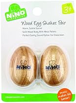 Nino Percussion NINO562-2 Natural Wood Egg Shaker Pair, Small
