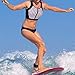 CtriLady Women's High Impact Neoprene Wetsuit Crop Tank Top Full Cup Sport Bra Vest for Surfing Snorkeling Paddling