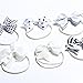 KOONY Baby Girls Hair Bow Elastic Ties Ponytail Holders Hair Bands 16pc (White)