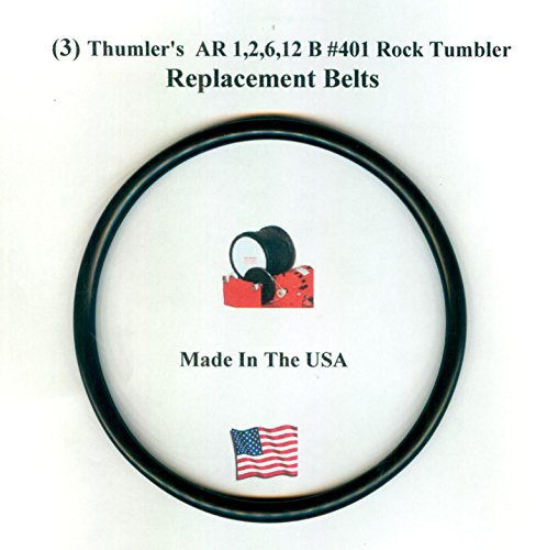 Replacement Drive Belt for Thumler's AR 1,2,6,12 B #401 Rock Tumbler-3 pack
