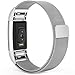 Fitbit Charge 2 Bands, Fitbit Bands Milanese Loop Metal Stainless Steel Replacement Accessories with Magnet Lock for Fitbit Charge 2 HR Men/Women Small Large Black Silver Gold