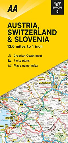Road Map Austria, Switzerland & Slovenia (Road Map Europe) by AA Publishing