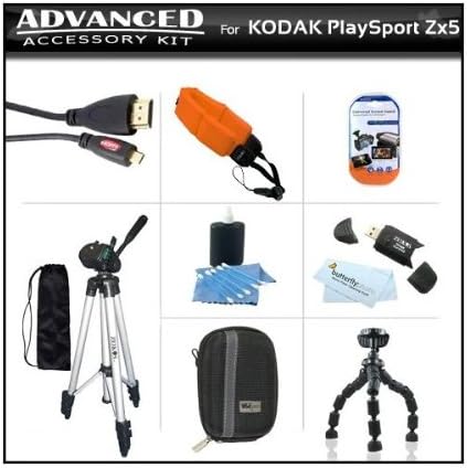 Accessories Bundle Kit For Kodak PlaySport (Zx5) HD Waterproof Pocket Video Camera (2nd Generation) PLAYFULL CAMERA Includes Case + Micro HDMI Cable + Tripod + Flexible Tripod + Float Strap + More