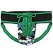iiniim Mens Sexy Lace Up Lacing Sports Underwear Jockstrap G-String Clubwear Green M
