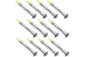 Topzone Heavy Duty 1/8" inch 38mm Zinc Plated Steel Hollow Drive Wall Anchor w/Screws (60)