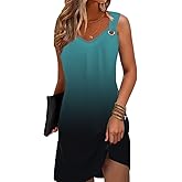 Vintage Floral Printed Summer A-Line Elegant Dresses Womens Beach Sundress Ladies Casual Boho Tank Dress