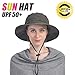 USHAKE Head Net Hat, Safari Hat Sun Hat Bucket Hat with Hidden Net Mesh Green