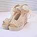 Elevin(TM)Women Summer Bohemia Peep-Toe Wedge Heel Platform Pumps Sandals Flip Flops Shoes
