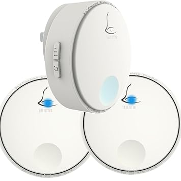 Amazon Co Jp 電池不要 ワイヤレスチャイム Treezitek 呼び出しチャイム 玄関チャイム 防水 防塵 呼び鈴 3段階音量調節 呼出音楽38曲 受信距離80m最高 家庭用 介護用 お風呂と居間の呼び出し用 自発電送信機2個 受信機1個 ホーム キッチン