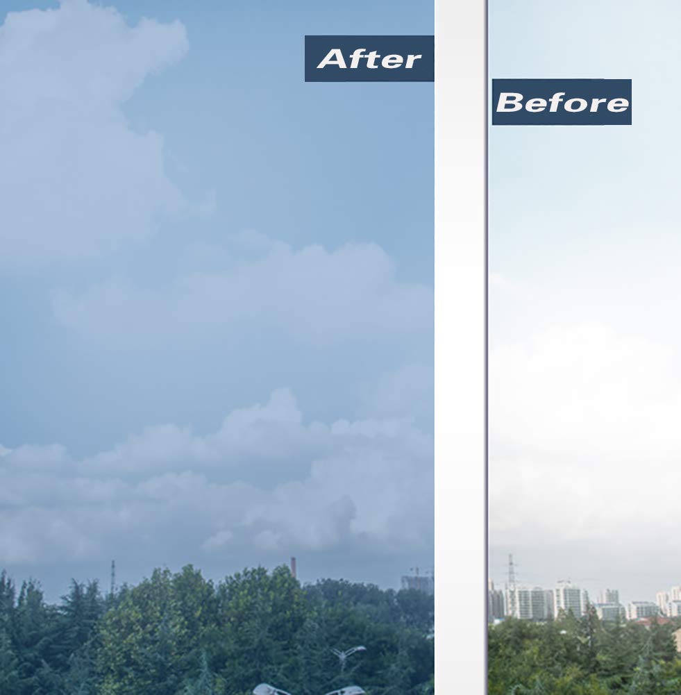 Buy Coavas Heat Control Window Film 23.6in X 6.5ft Non Adhesive One Way