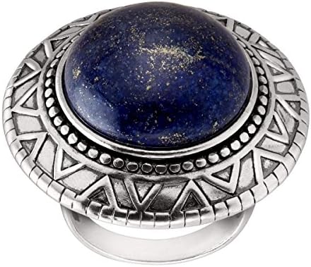 Peruvian' Natural Lapis Ring in Sterling Silver