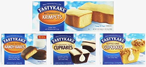 TastyKake Variety Pack! One box (12 count) each of: Tastykake Butterscotch Krimpets, Peanut Butter Candy Cakes, Cream Filled Coffee Cakes and Chocolate Cupcakes with Buttercream Icing! - Thumbnail 4