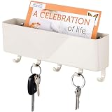 MDesign Porta Lettere A Muro In Metallo Con Ripiano 2 Livelli – Portachiavi E Organizzatore Per Posta, Occhiali E Accessori – Stile Bronzo, Perfetto Per Ingresso E Cucina