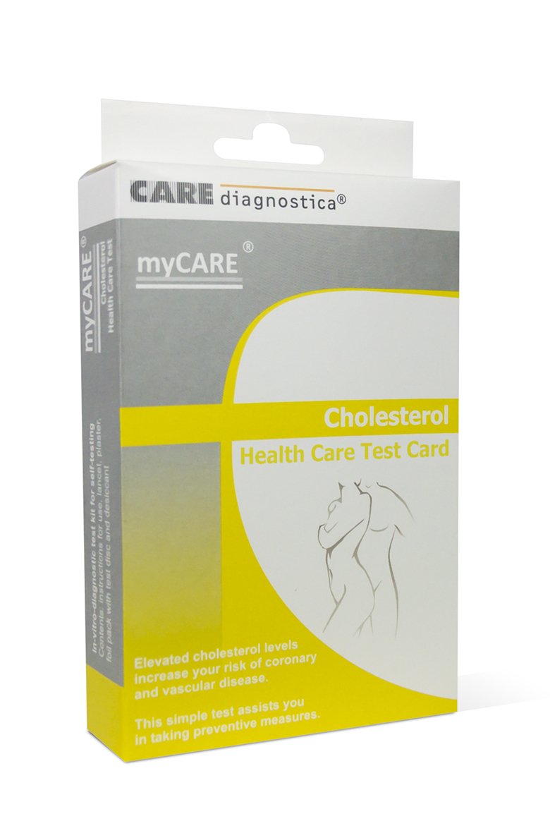 myCARE Cholesterol Finger Prick Blood Test Kit for Total Cholesterol Level