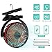 Battery Operated Clip Fan with Hanging Hook, Portable USB Desk Fan With Bright LED Light, Camping Lantern Fan, Rechargeable 5000mAh Battery Fan,Wall Fan, Mini Quiet Fan for Stroller Home Office Travel