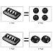 MOXVIN Cable Clips - Charger Holder - Cord Holders for Desk & Phone Chargers - Wire Organizer Clips - Yellow, Pink, Green, Black - 8 Pack