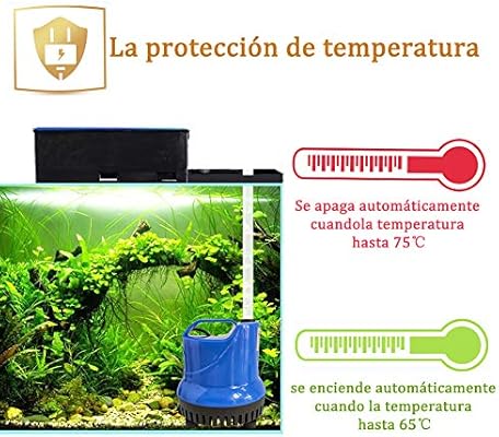 Homvik Bomba de Agua Sumergible 1800L/H 25W con 3 Boquillas Bomba ...