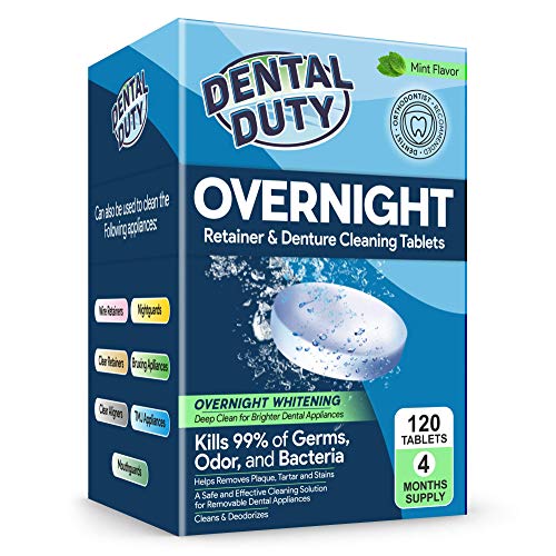 120 Overnight Retainer & Denture Cleaning Tablets Extra Strength, Best