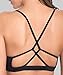 CRZ YOGA Women's Light Support Cross Strappy Back Feminine Yoga Sports Bra Black XL