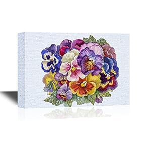 Pansy Flower Colorful Watercolor Pansy Flowers