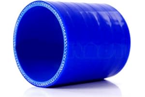 AotoKoop 3.5in Straight Silicone Coupler, Length 4In (102mm), 4-Ply Reinforced for Turbo Intercooler Intake Tube, Blue (ID 102mm)