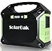 SolarOak Generator/Emergency Backup Power Station Supply with Flashlights for CPAP/Home/Travel/Camping/Outdoors(42000mAh/155Wh/110V/100W AC Outlet/3X 12V DC/3X USB Output)