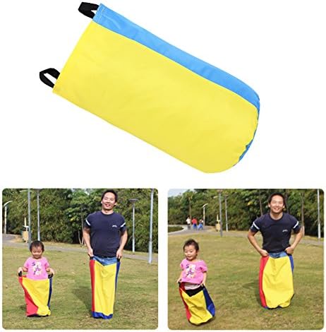 Kid Outdoor 3 Color Oxford Jumping Bags,Team Games Outdoor Sports Training Equipment Early Childhood Thickening Jumping Potato Sacks Bags (1 Pack)