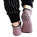 WindFeel Anti-Slip Grip Socks for Yoga Pilates Socks Made of Breathable Absorbent Cotton for Women Pack of 4 Pairs (White, Pink, Black, Grey)