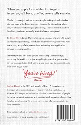 Almost Hired What S Really Standing Between You And The Job You Want Ducci Jackie Amazon Sg Books