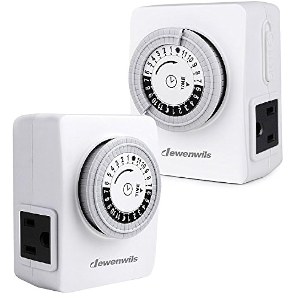 24 Hour Indoor Outlet Timer, Mechanical Light With Grounded Outlets, Electrical eBay