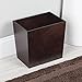 mDesign Wastebasket Trash Can for Bathroom, Office or Kitchen - Espresso