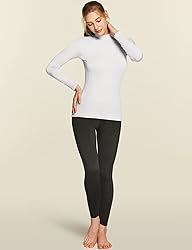 TSLA Women's Thermal Long Sleeve Tops, Mock Turtle