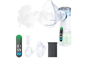 VCBB Handheld Nebulizer OTC Spacer for Respiratory System, Portable Nebulizer with Auto-Cleaning Mode, Rechargeable Mesh Machine for Home Office Travel