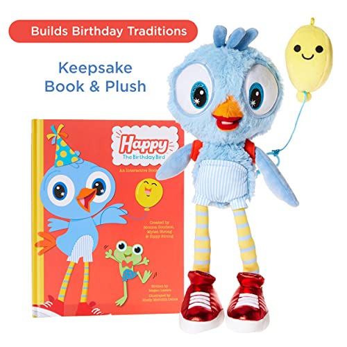 Happy The Birthday Bird Stuffed Plush Animal with Interactive Book