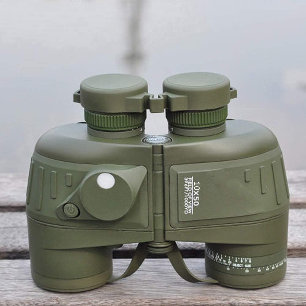 Practical Telescope 10X50 396Ft/1000Yds Binoculars Powerful Long Range Optics Binocular Telescope Spotting Scope with Compass, LWJ