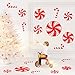 Gejoy 16 Pieces Peppermint Floor Decals Stickers and Christmas Candy Canes Floor Decals Stickers for Christmas Candy Party Winter Holiday Decoration Supplies, Red and White