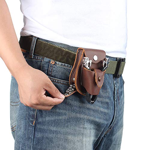 Kosibate Slingshot Ammo Pouch, Catapult Leather Hunting Holder for 3/8