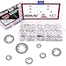 Hilitchi 180 Piece 304 Stainless Steel Internal Tooth Starlock Washers Quick Speed Locking Washers Push On Speed Clips Fasteners Assortment Kit - 7 Size