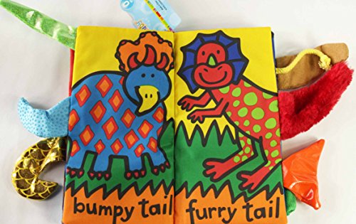 2 Pack Animals Stereoscopic Tails Cloth Book Baby Early Learning Education Books Toys (Dino & Fluffy Tails) - Thumbnail 3
