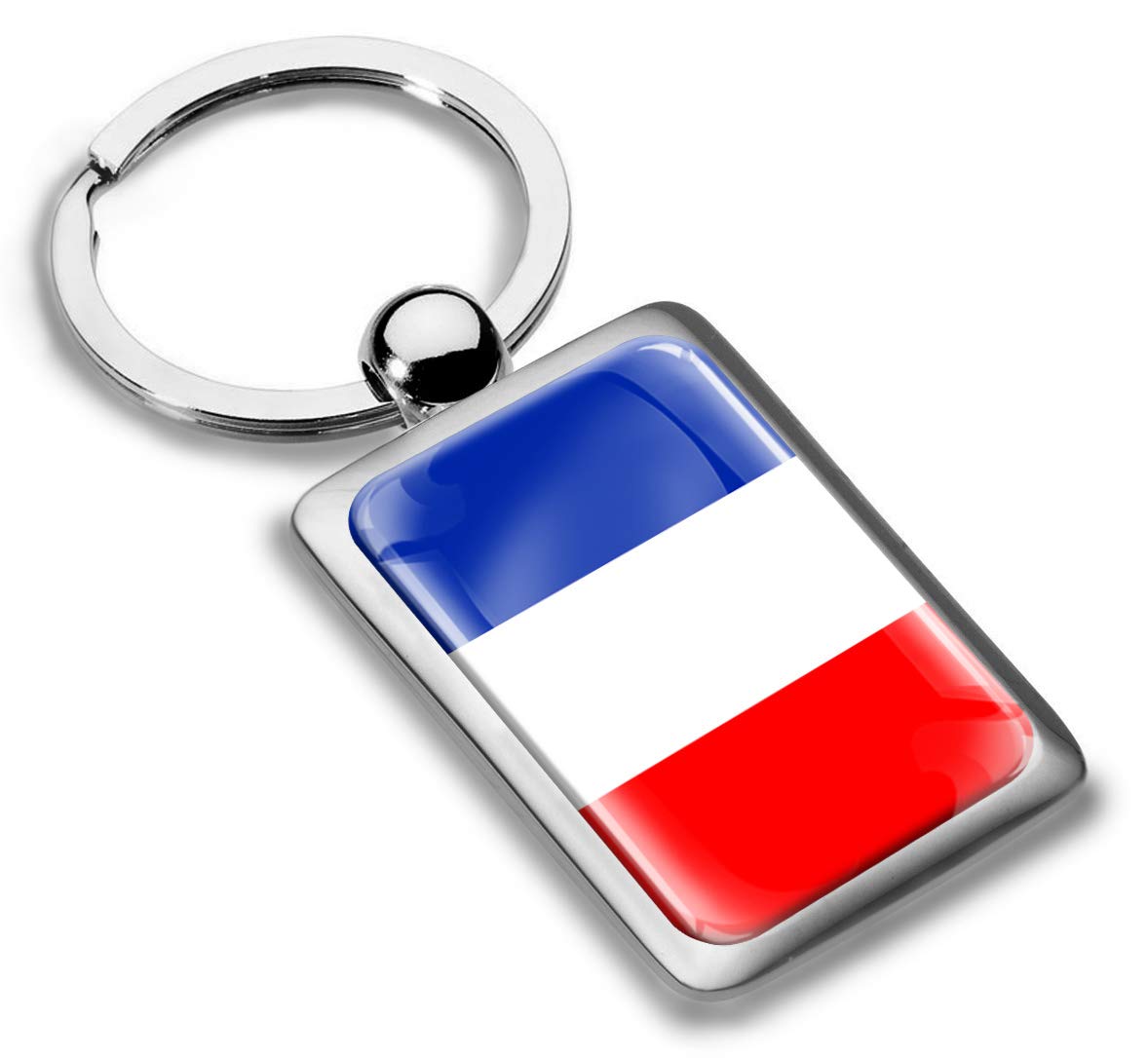 Biomar Labs Stainless Steel Metal Keychains Country Flag National Flags Design Durable Premium Accessory Car House Keys Backpack Gift Travel Souvenir (France Flag KK 212) — image 1