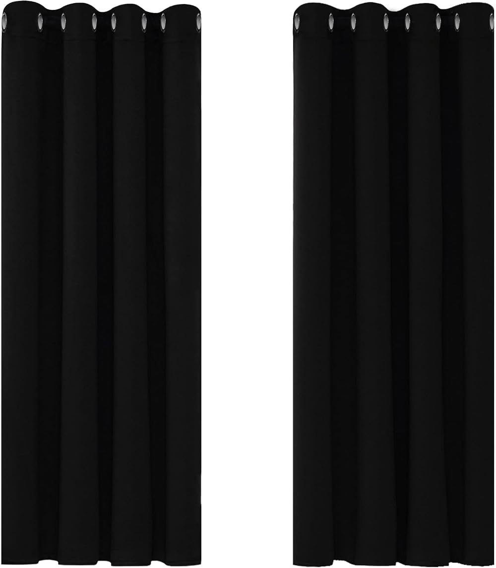 Deconovo Blackout Curtains 2 Panels 46 x 54 Inch Eyelet Thermal Bedroom Living