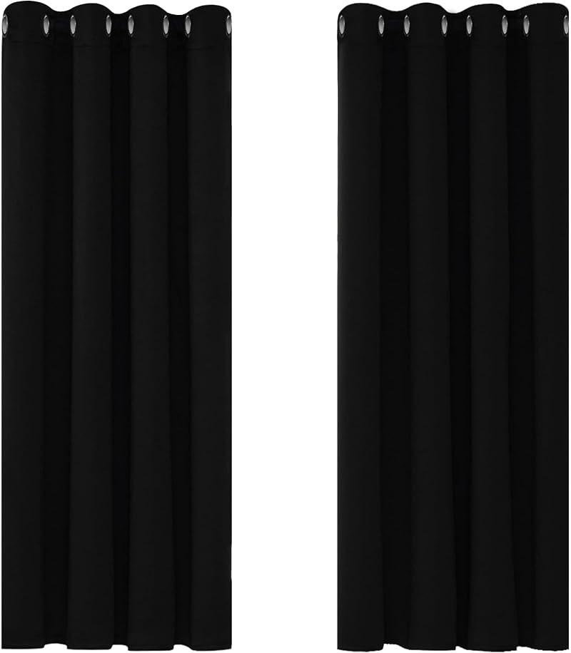Deconovo Blackout Curtains 2 Panels 46 x 54 Inch Eyelet Thermal Bedroom Living