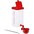 RentACoop 32oz(1L) Automatic Drinker - BPA-Free Waterer with Auto-Fill Cup - Suitable for Chicks, Quail, Pigeons, Doves, and Other Smaller Birds
