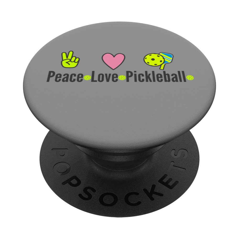 PEACE, LOVE, PICKLEBALL, PICKLEBALL LOVERS, PICKLEBALL GIFTS PopSockets Swappable PopGrip