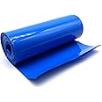 100mm(3.95in) Width PVC Heat Shrink Wrap Tube 18650 21700 26650 Lithium Battery DIY Battery Pack 3M(9.9ft) Length Blue
