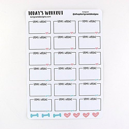 Today's Work Out Planner Stickers