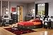 South Shore Cosmos Mates Bed with 3 Drawers, Twin 39-inch, Black Onyx