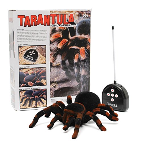 MECO Spider Scary Toy Remote Control 8'' 4CH Realistic RC Prank Holiday Gift Model